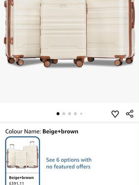 Cream and Brown Hardshell Carry-On Suitcase - Sleek Travel Spinner